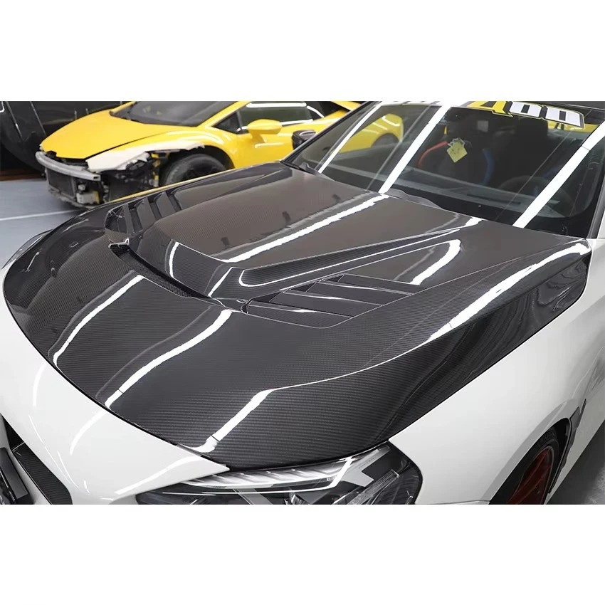 For G87 M2 Carbon Fiber V style Dry Carbon Fiber Hood Bonnet Car Body Kit